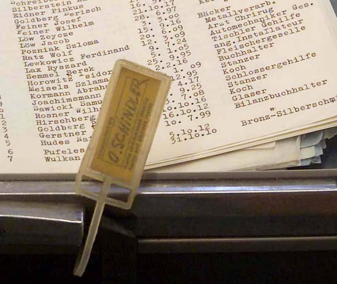 Picture shows the name tag "O. Schindler" on a suitcase with the original copy of a list of over 1,200 Polish Jews known as Schindler's List in Stuttgart, October 15. During the Second World War, Oskar Schindler was responsible for saving the lives of Polish Jews. The story became famous through the Booker Prize winning novel 'Schindler's Ark', that was later made into an Academy Award winning film by well known Hollywood director Steven Spielberg titled 'Schindler's List'. **DIGITAL IMAGE** - RTXJ97U