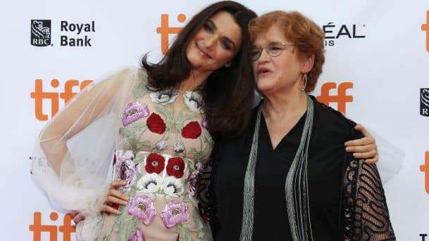 Actor Rachel Weisz, left, and U.S. historian Deborah Lipstadt at the world premiere of "Denial," at the Toronto International Film Festival, September 11, 2016. Credit: Fred Thornhill/Reuters