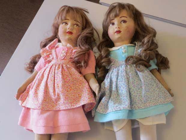 These dolls were snatched from Denise and Micheline Levy just before they were sent to Auschwitz and their deaths. Shoah Foundation