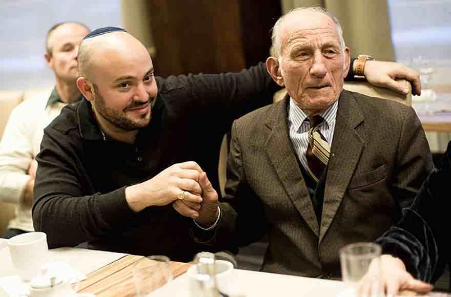 jozef-jarosz-who-saved-14-jews-during-the-holocaust-meeting-jonny-daniels-left-in-warsaw-in-november-2016-photo-courtesy-of-from-the-depths